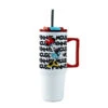 R Squared Disney Minnie Mouse White Stainless Steel Tumbler, 30 Oz. -Hallmark Store Minnie Mouse Stainless Steel Cup With Lid and Straw 4025033 01