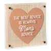 Hallmark Mom's Best Advice Layered Square Quote Sign, 8x8 -Hallmark Store Mom Advice Layered Heart on Square Quote Sign 1SNN1175 01