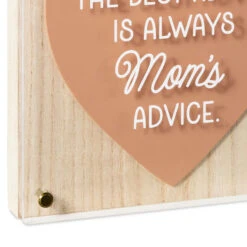 Hallmark Mom's Best Advice Layered Square Quote Sign, 8x8 9 Hallmark Mom's Best Advice Layered Square Quote Sign, 8x8 -Hallmark Store Mom Advice Layered Heart on Square Quote Sign 1SNN1175 04