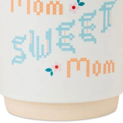 Hallmark Mom Sweet Mom Cross-Stitch Mug, 16 Oz. -Hallmark Store Mom Sweet Mom CrossStitch Lettering Mug 1MUG3624 03