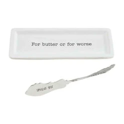 Mud Pie Butter Dish And Spreader Set