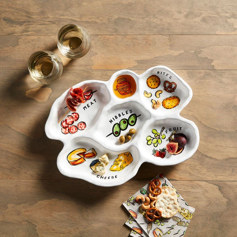 Mud Pie Sectioned Charcuterie Plate 4 Mud Pie Sectioned Charcuterie Plate - Image 2