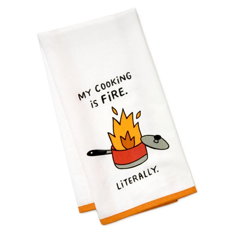 Hallmark My Cooking Is Fire Funny Tea Towel, 18x26 3 Hallmark My Cooking Is Fire Funny Tea Towel, 18x26