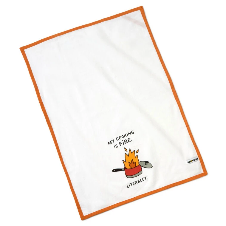 Hallmark My Cooking Is Fire Funny Tea Towel, 18x26 4 Hallmark My Cooking Is Fire Funny Tea Towel, 18x26 - Image 2