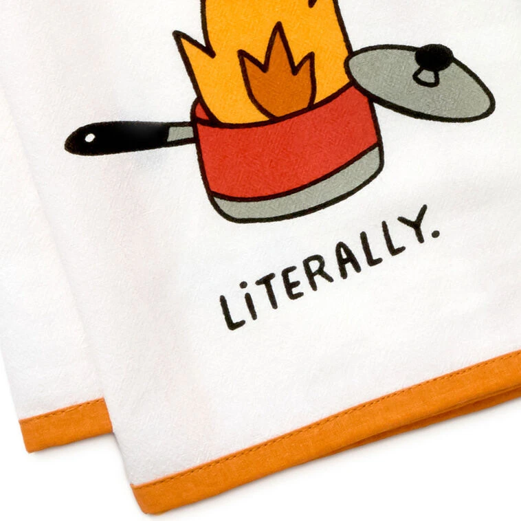 Hallmark My Cooking Is Fire Funny Tea Towel, 18x26 5 Hallmark My Cooking Is Fire Funny Tea Towel, 18x26 - Image 3
