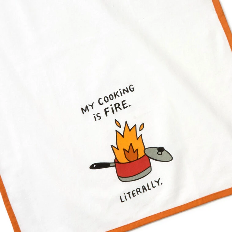 Hallmark My Cooking Is Fire Funny Tea Towel, 18x26 6 Hallmark My Cooking Is Fire Funny Tea Towel, 18x26 - Image 4