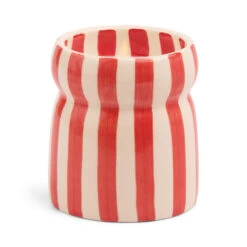 Paddywax Hibiscus Bay Red-Striped Cabana Candle, 6.5 Oz.