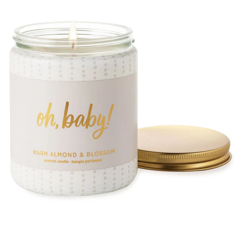 Hallmark Oh Baby Warm Almond And Blossom Scented Jar Candle, 7 Oz. 4 Hallmark Oh Baby Warm Almond And Blossom Scented Jar Candle, 7 Oz. - Image 2