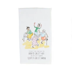 Mud Pie Drop It Like It's Hot Funny Tea Towel