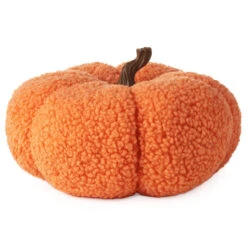 Hallmark Orange Plush Fabric Pumpkin Fall Decoration