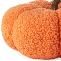 Hallmark Orange Plush Fabric Pumpkin Fall Decoration -Hallmark Store Orange Plush Fabric Pumpkin Fall Decoration 1FAL1901 04