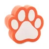 Hallmark Charmers Paw Print Silicone Charm, 1.8" H -Hallmark Store Orange and White Paw Print Silicone Drink Charm 1ICN1044 01
