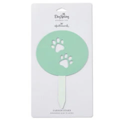 Hallmark Paw Prints Garden Stake, 6" -Hallmark Store Oval Garden Stake With Paw Print Design 1BMK1630 04