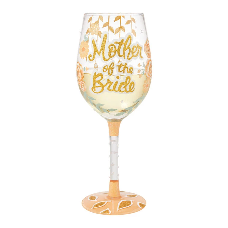 Lolita Mother Of The Bride Handpainted Wine Glass, 15 Oz. 4 Lolita Mother Of The Bride Handpainted Wine Glass, 15 Oz. - Image 2
