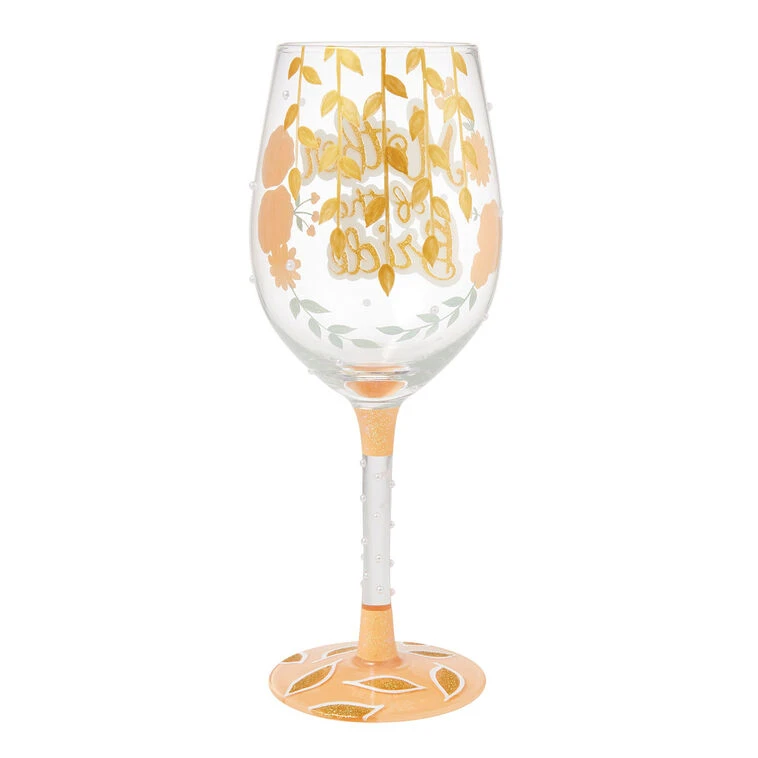 Lolita Mother Of The Bride Handpainted Wine Glass, 15 Oz. 5 Lolita Mother Of The Bride Handpainted Wine Glass, 15 Oz. - Image 3