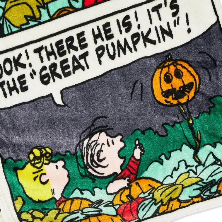 Hallmark Peanuts® Great Pumpkin Comic Strip Throw Blanket, 60x50 6 Hallmark Peanuts® Great Pumpkin Comic Strip Throw Blanket, 60x50 - Image 4