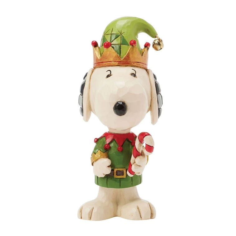 Enesco Jim Shore Peanuts Snoopy Christmas Elf Mini Figurine, 3.75" 3 Enesco Jim Shore Peanuts Snoopy Christmas Elf Mini Figurine, 3.75"