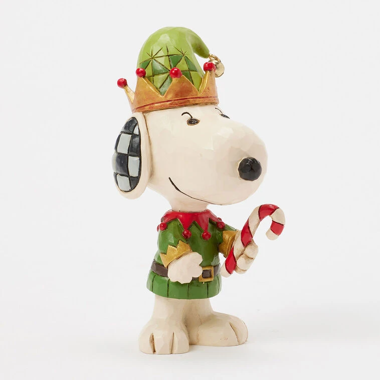 Enesco Jim Shore Peanuts Snoopy Christmas Elf Mini Figurine, 3.75" 5 Enesco Jim Shore Peanuts Snoopy Christmas Elf Mini Figurine, 3.75" - Image 3