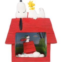 Precious Moments Peanuts Snoopy I've Got You, Red Baron Shadow Box, 5.5"