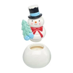 Peppermint Scented Ceramic Snowman Candle -Hallmark Store Peppermint Scented Ceramic Snowman Candle HMSNWMN 03