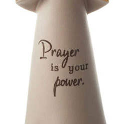 Hallmark Joanne's Angels Prayer Is Your Power Angel Figurine, 8.7" -Hallmark Store Pigmented Porcelain Angel Figurine With Gold Accents 1JOA2259 03