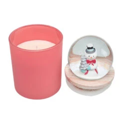 Pink Sugar Cookie Scented Snowman Snow Globe Candle 9 Pink Sugar Cookie Scented Snowman Snow Globe Candle -Hallmark Store Pink Sugar Cookie Candle With Snowman Snow Globe HMSNWGLB1 03