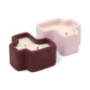 Paddywax Pink Pistachio And Black Fig Puzzle Piece Jar Candles, Set Of 2 -Hallmark Store Pink and Burgundy Tetris Shaped Candle Set JG0402 01