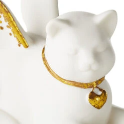 Hallmark Joanne's Angels Cat Figurine, 3" 8 Hallmark Joanne's Angels Cat Figurine, 3" -Hallmark Store Porcelain Cat Angel Figurine With Gold Accents 1JOA2252 03