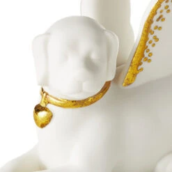Hallmark Joanne's Angels Dog Figurine, 3.3" -Hallmark Store Porcelain Dog Angel Figurine With Gold Accents 1JOA2251 03