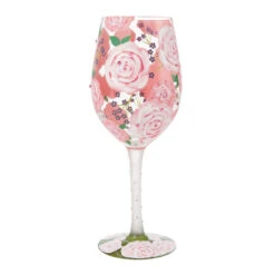 Lolita Pretty As A Peony Handpainted Wine Glass, 15 Oz. 7 Lolita Pretty As A Peony Handpainted Wine Glass, 15 Oz. -Hallmark Store Pretty as a Peony Handpainted Wine Glass 6015413 02