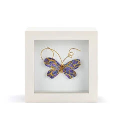 Demdaco Beautiful Soul Purple Butterfly Small Shadow Box Wall Decor, 4"