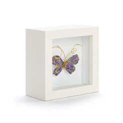 Demdaco Beautiful Soul Purple Butterfly Small Shadow Box Wall Decor, 4" -Hallmark Store Purple Butterfly in White Shadow Box 1004920025 03