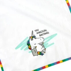 Hallmark Magical Bastard Funny Tea Towel, 18x26 9 Hallmark Magical Bastard Funny Tea Towel, 18x26 -Hallmark Store Rainbow Unicorn in Easy Chair Funny Kitchen Towel 1SHX1004 04