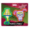 Spoontiques A Christmas Story Shaped Scrubbing Sponges, Set Of 2 -Hallmark Store Ralphie and Leg Lamp Shaped Sponge Set 22608 01