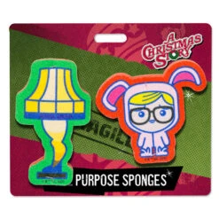 Spoontiques A Christmas Story Shaped Scrubbing Sponges, Set Of 2