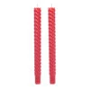 Red Spiral Taper Candles, Set Of 2 -Hallmark Store Red Spiral Taper Candle Set HMTAPER1 01
