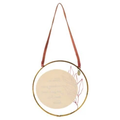 Hallmark No Better Place Than In His Hands Hanging Glass Sentiment -Hallmark Store Round Glass Wall Decor With Religious Quote 1BMK1633 02