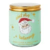 Hallmark Don't Stop Believing Brown Sugar And Vanilla Bean Scented Jar Candle, 7 Oz. -Hallmark Store Santa Face Brown Sugar and Vanilla Bean Candle 1XKT8026 01