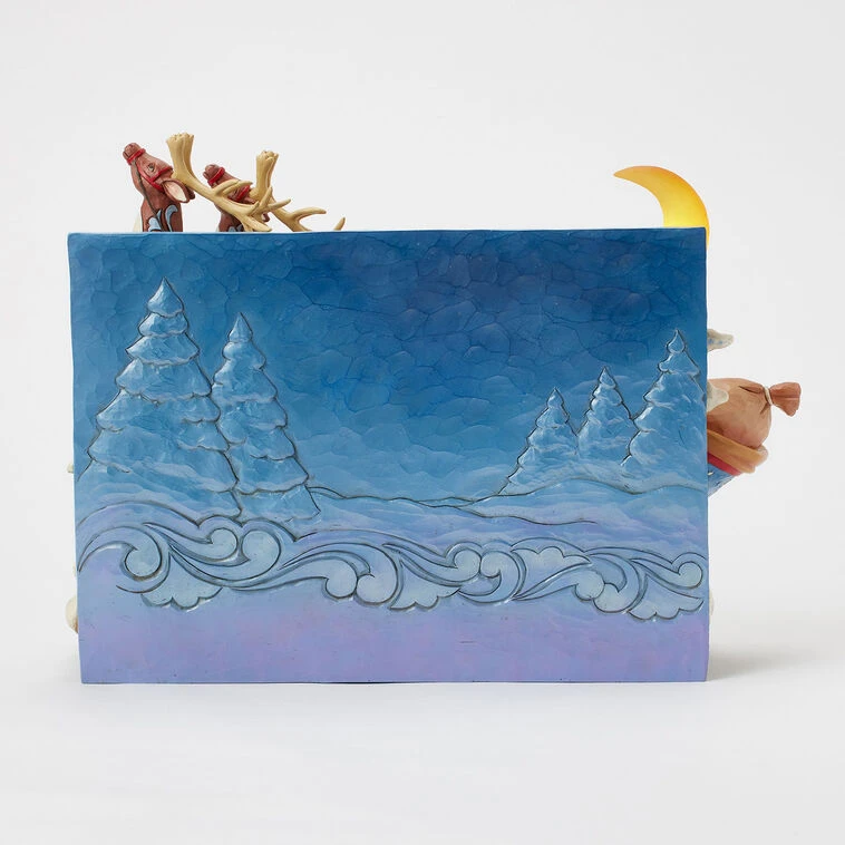 Enesco Jim Shore Heartwood Creek Santa Sleigh Musical Figurine With Light, 11.4" 5 Enesco Jim Shore Heartwood Creek Santa Sleigh Musical Figurine With Light, 11.4" - Image 3