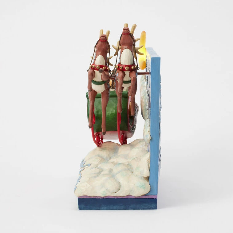 Enesco Jim Shore Heartwood Creek Santa Sleigh Musical Figurine With Light, 11.4" 7 Enesco Jim Shore Heartwood Creek Santa Sleigh Musical Figurine With Light, 11.4" - Image 5
