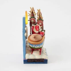 Enesco Jim Shore Heartwood Creek Santa Sleigh Musical Figurine With Light, 11.4" 13 Enesco Jim Shore Heartwood Creek Santa Sleigh Musical Figurine With Light, 11.4" -Hallmark Store Santa Sleigh With LightUp Moon Musical Figurine 6017012 06