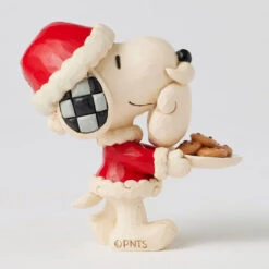 Enesco Jim Shore Peanuts Snoopy Santa With Cookie Plate Mini Figurine, 3.3" -Hallmark Store Santa Snoopy With Cookie Plate Mini Figurine 6017240 02