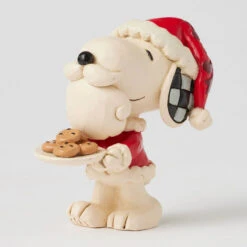 Enesco Jim Shore Peanuts Snoopy Santa With Cookie Plate Mini Figurine, 3.3" -Hallmark Store Santa Snoopy With Cookie Plate Mini Figurine 6017240 03