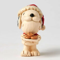 Enesco Jim Shore Peanuts Snoopy Santa With Cookie Plate Mini Figurine, 3.3" -Hallmark Store Santa Snoopy With Cookie Plate Mini Figurine 6017240 06
