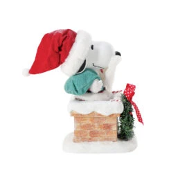Enesco Peanuts Santa Snoopy In Chimney Figurine, 8" 10 Enesco Peanuts Santa Snoopy In Chimney Figurine, 8" -Hallmark Store Santa Snoopy in Chimney Figurine 6016487 04