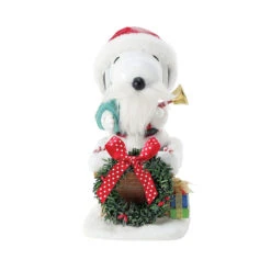 Enesco Peanuts Santa Snoopy In Chimney Figurine, 8" 11 Enesco Peanuts Santa Snoopy In Chimney Figurine, 8" -Hallmark Store Santa Snoopy in Chimney Figurine 6016487 05