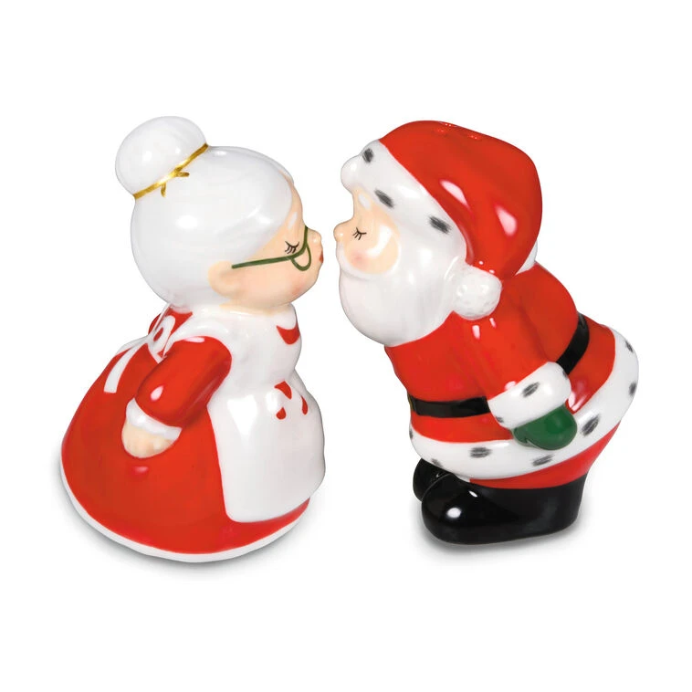 Hallmark Kissing Clauses Salt And Pepper Shakers, Set Of 2 3 Hallmark Kissing Clauses Salt And Pepper Shakers, Set Of 2