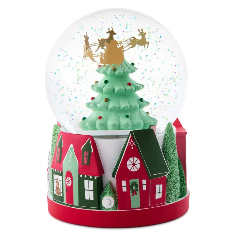 Hallmark Santa's Flight Christmas Snow Globe With Sound And Motion 3 Hallmark Santa's Flight Christmas Snow Globe With Sound And Motion