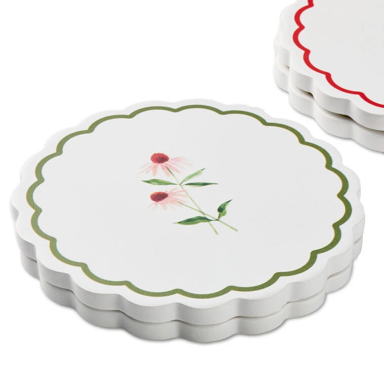 Hallmark Floral Scalloped Coasters, Set Of 4 5 Hallmark Floral Scalloped Coasters, Set Of 4 - Image 3