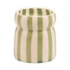 Paddywax Bora Bora Green-Striped Cabana Candle, 6.5 Oz. -Hallmark Store Sea Leaves and Lemon GreenStriped Ceramic Candle CAB0706 01